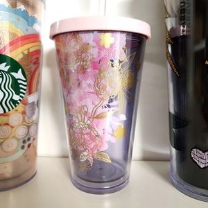 Starbucks Grande Falling Petals Floral Cup